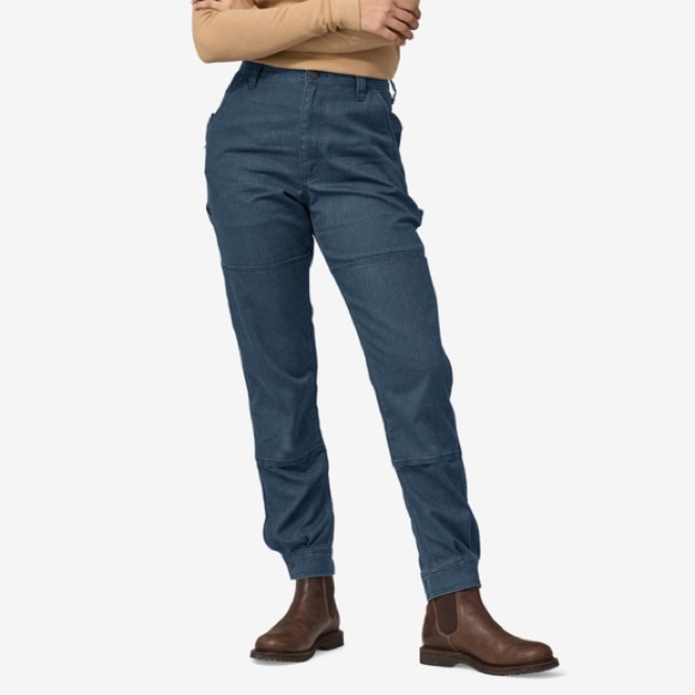 Patagonia All Seasons Hemp Double Knee Relaxed Denim Jeans Size 12 Blue